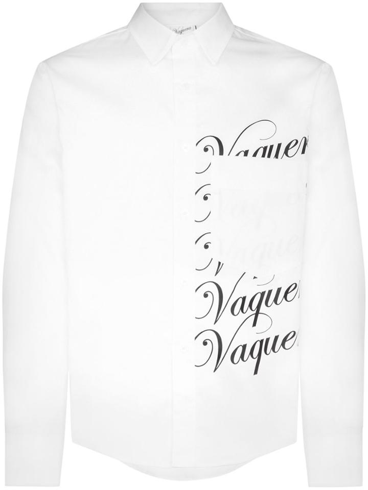 Vaquera Logo Print Shirt - White