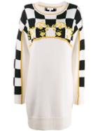 Escada Sport Knitted Checkerboard Dress - Neutrals