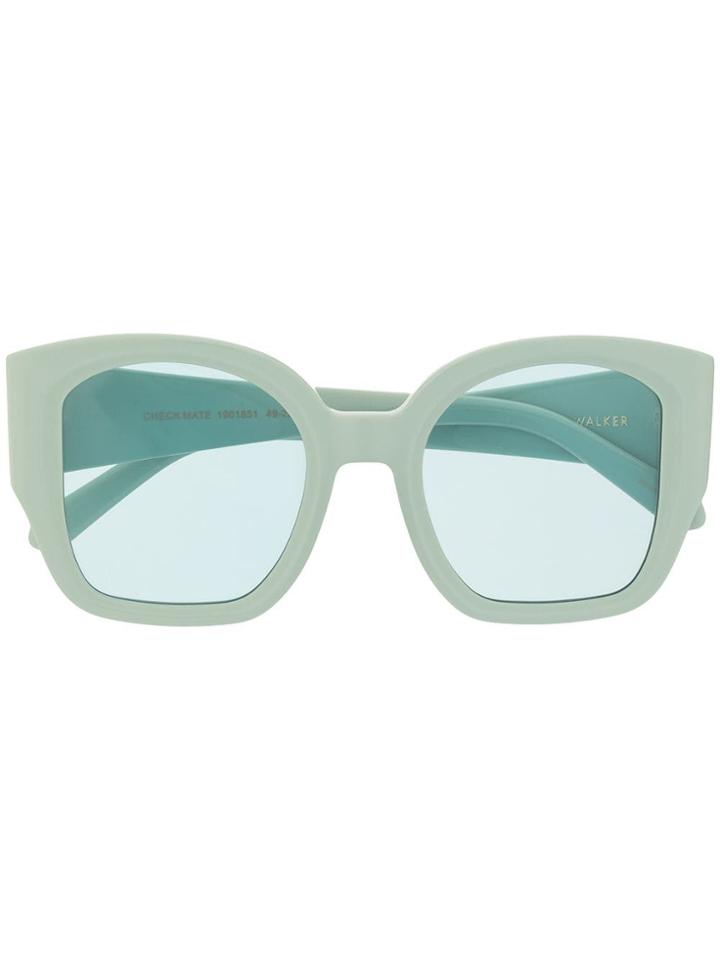 Karen Walker Check Mate Sunglasses - Blue
