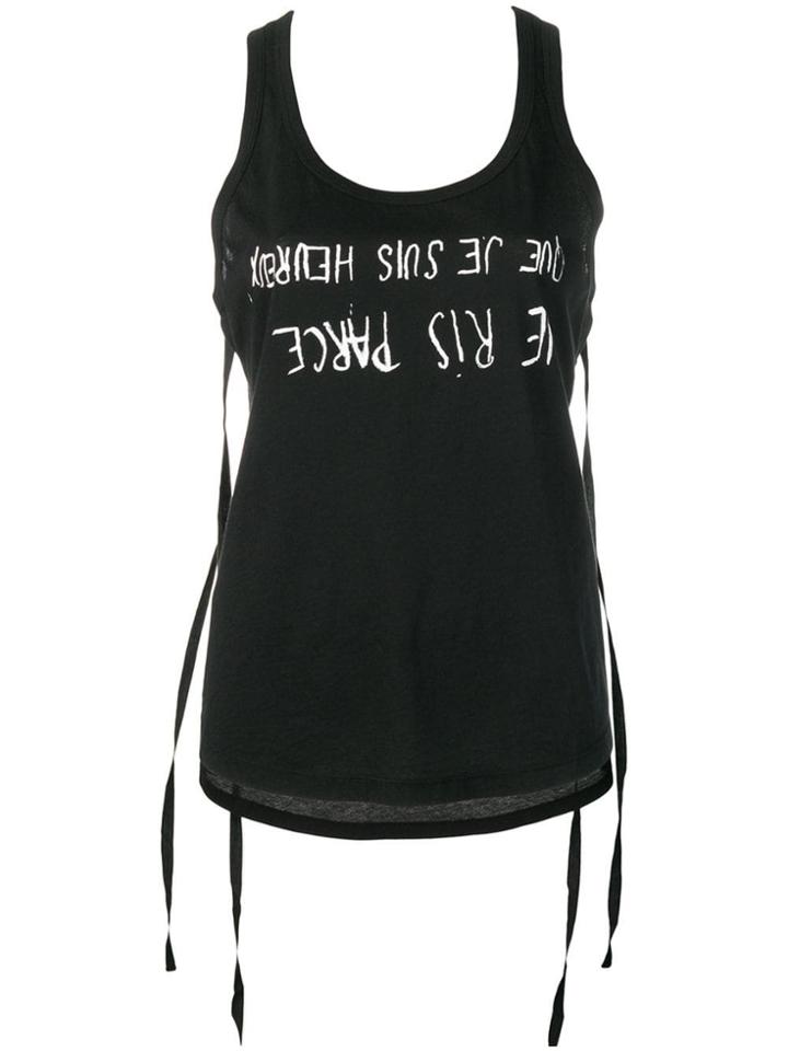 Ann Demeulemeester Text Print Vest - Black