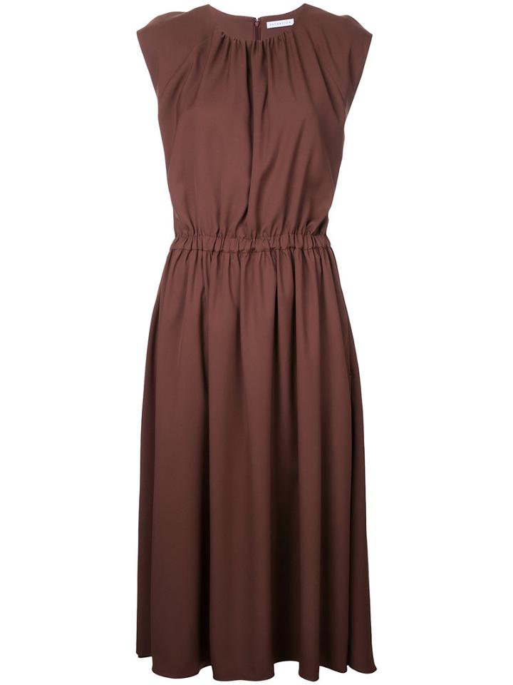 Cinched Dress - Women - Triacetate - 36, Brown, Triacetate, Estnation