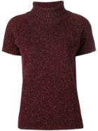 Circolo 1901 Roll Neck Knitted Top - Red