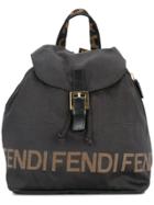 Fendi Vintage Drawstring Backpack - Black