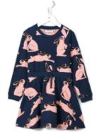 Mini Rodini 'rabbit' Sweatshirt Dress, Girl's, Size: 11 Yrs, Blue