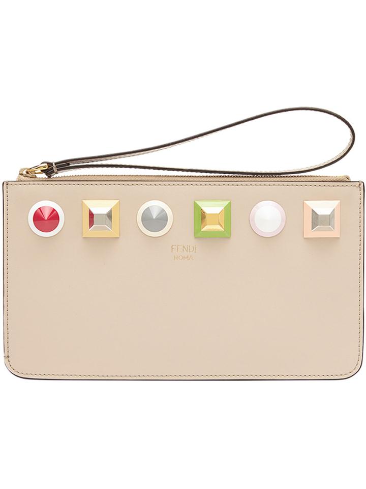 Fendi Pochette Zipped Pouch - Pink & Purple