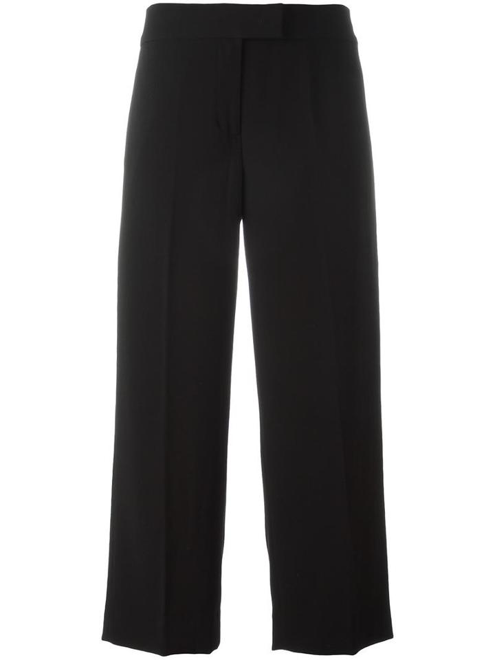 Dkny Cropped Trousers, Women's, Size: 6, Black, Polyester/triacetate