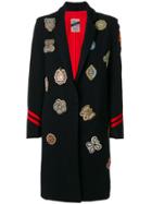 History Repeats Embellished Patch Coat - Blue