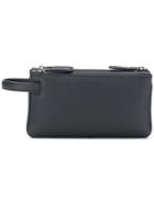 Ermenegildo Zegna Grained Zip Pouch Bag - Blue
