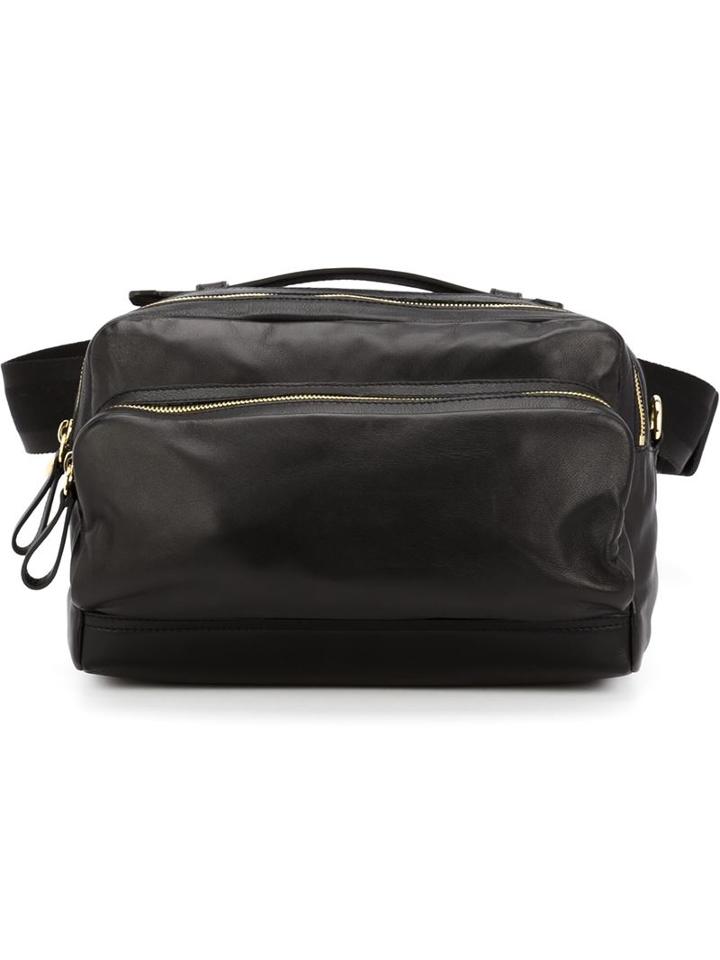 'reporter' Crossbody Bag, Women's, Black, Calf Leather/lamb Skin, Pierre Hardy