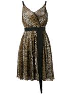 Dolce & Gabbana Vintage Leopard Print Dress - Black