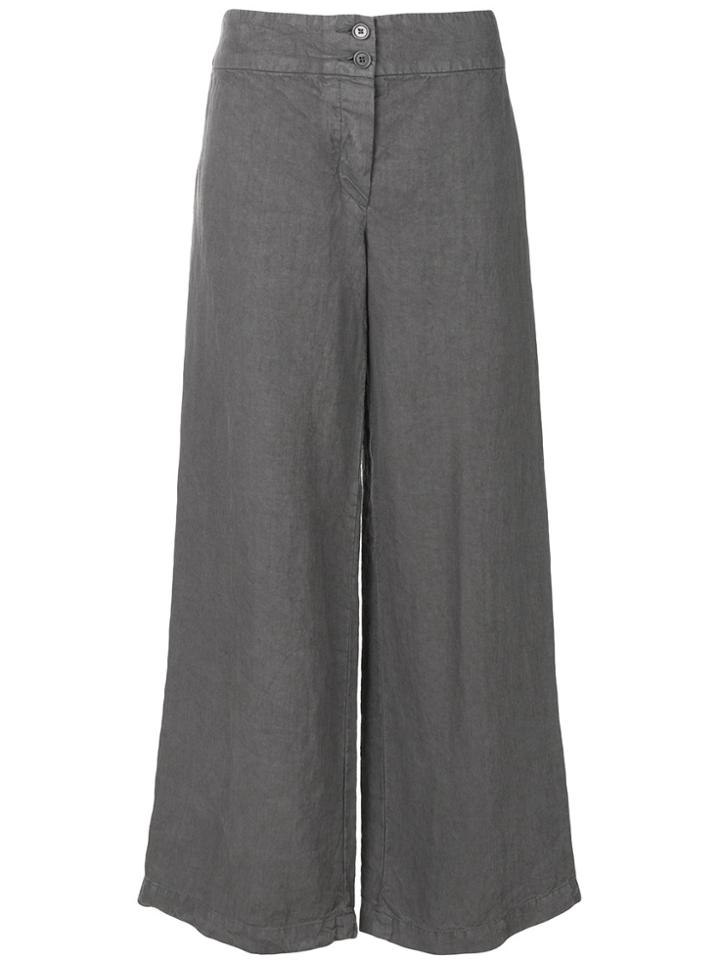 Aspesi Wide Leg Cropped Trousers - Grey