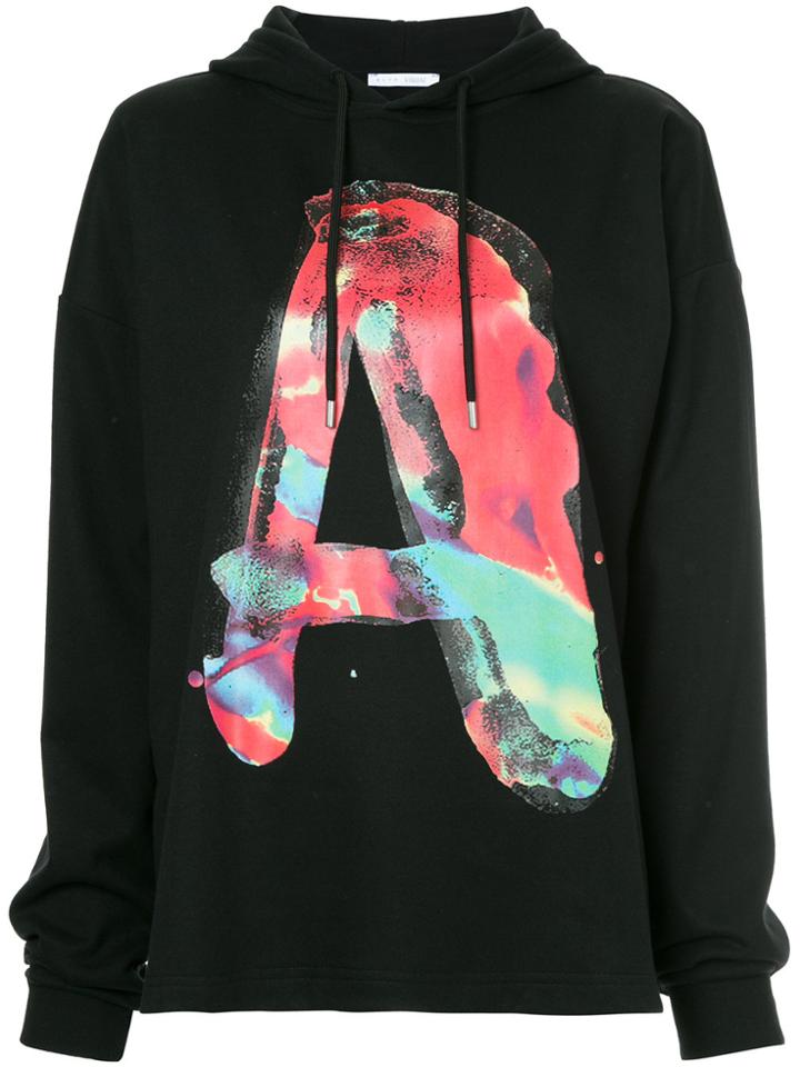 Alyx A Slogan Long-sleeve Hoodie - Black