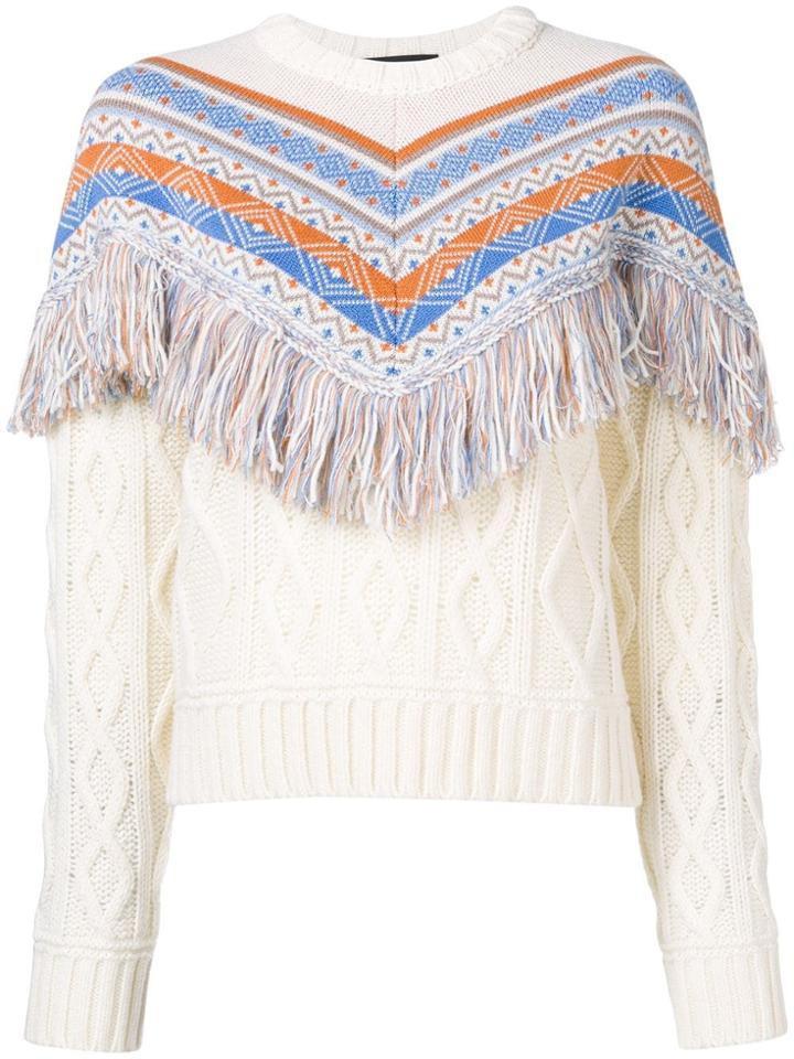 Diesel Black Gold Fringed Knit Jumper - Nude & Neutrals