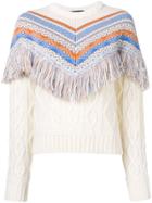 Diesel Black Gold Fringed Knit Jumper - Nude & Neutrals