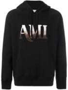 Ami Alexandre Mattiussi Logo Print Sweatshirt, Men's, Size: Small, Black, Cotton