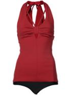 Rosie Assoulin - Tie Back Top - Women - Cotton/polyamide/spandex/elastane - 36, Red, Cotton/polyamide/spandex/elastane
