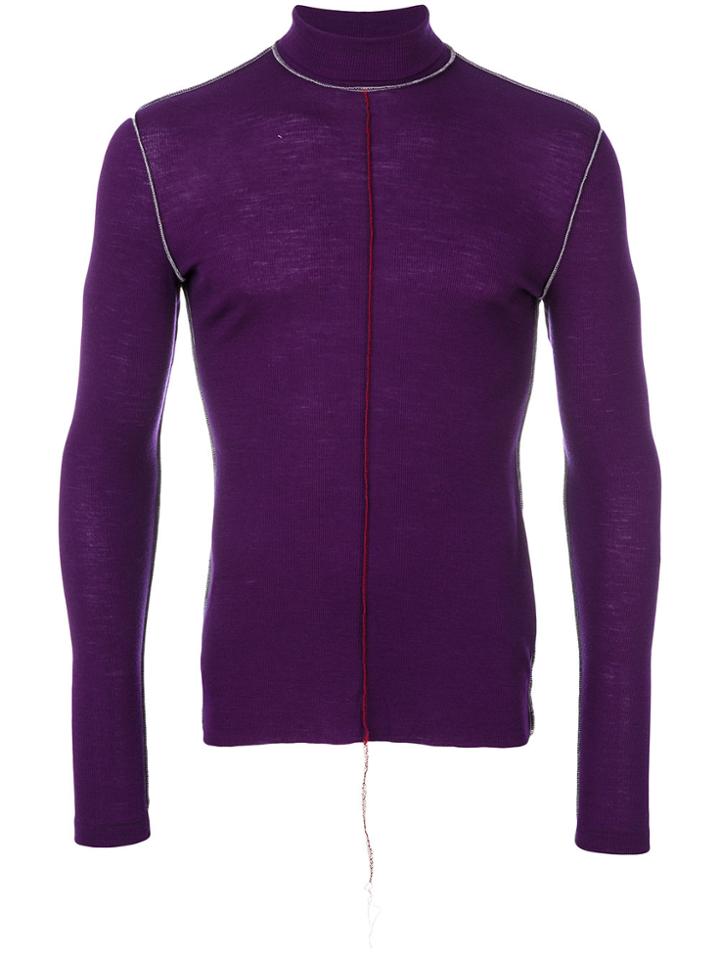 Maison Margiela Inside-out Effect Sweater - Pink & Purple
