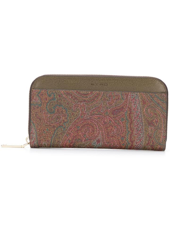 Etro Paisley Print Wallet - Brown