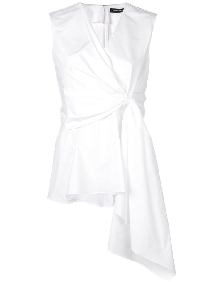 Natori Tie Front Top - White