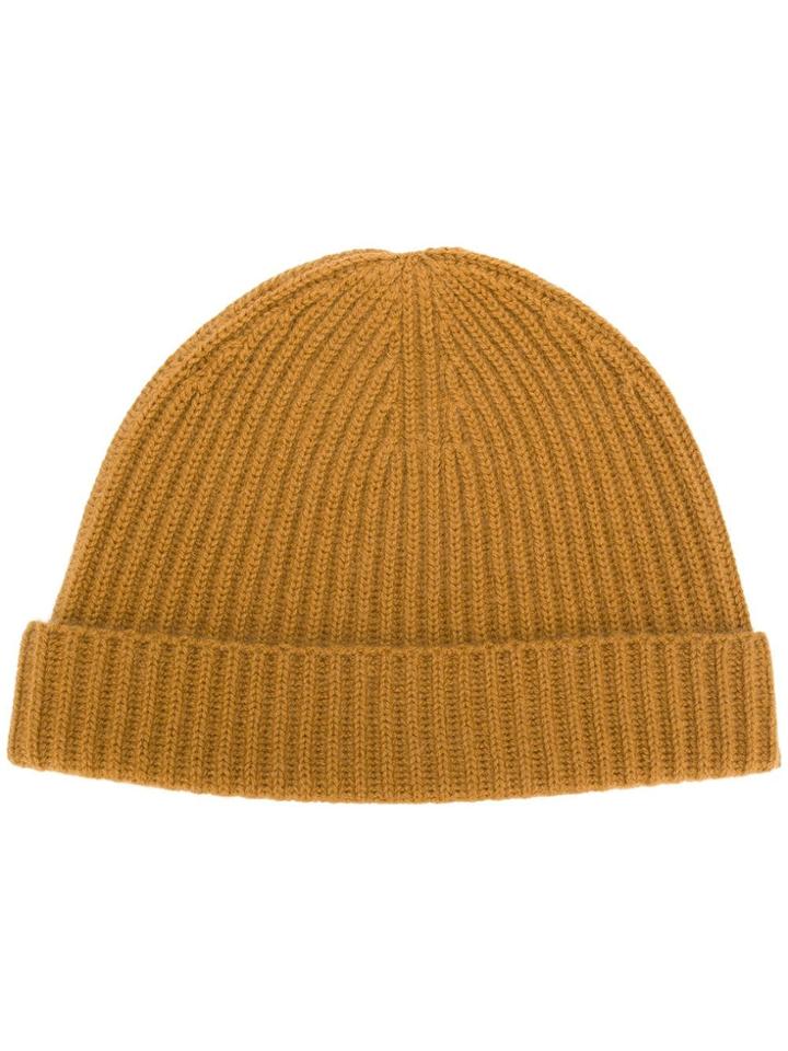 N.peal Ribbed Beanie - Yellow & Orange