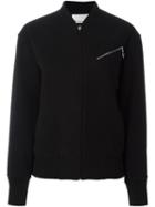 T By Alexander Wang Classic Bomber Jacket, Women's, Size: 2, Black, Acrylic/spandex/elastane/viscose/virgin Wool