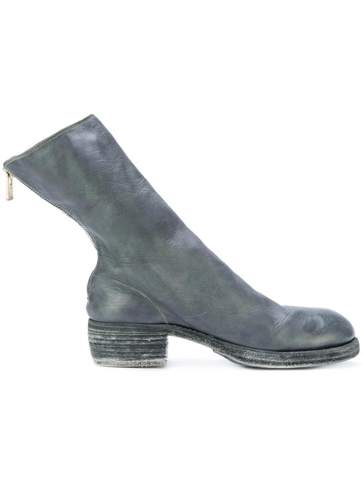 Guidi Heeled Sock Boots - Blue