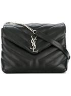 Saint Laurent Small Loulou Monogram Shoulder Bag, Women's, Black, Leather/metal