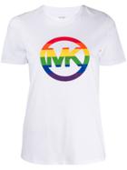 Michael Michael Kors Rainbow Logo T-shirt - White