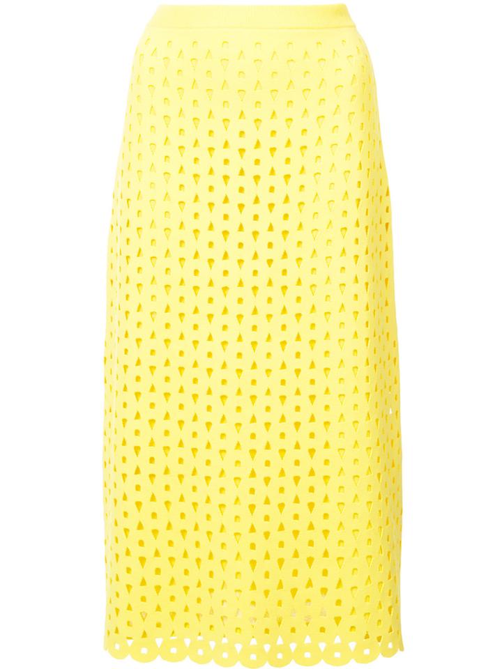 Derek Lam Midi Skirt - Yellow & Orange