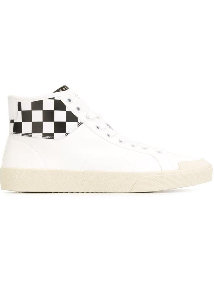 Saint Laurent Court Classic Sneakers, Men's, Size: 40, White, Leather/cotton/rubber