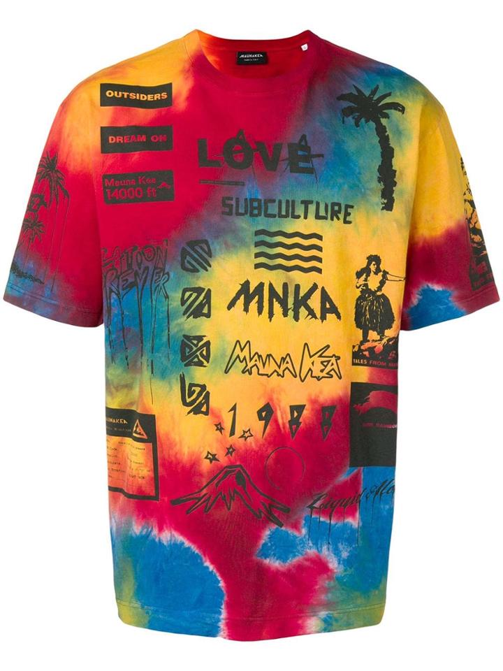 Mauna Kea Tie Dye Print T-shirt - Red