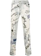 Dolce & Gabbana Graffiti Jeans - Blue