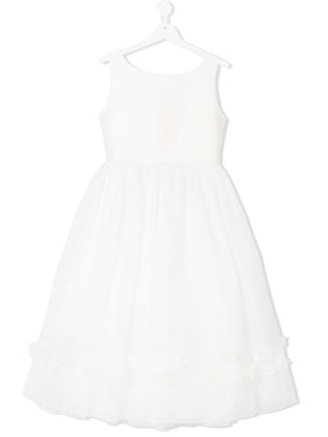 La Stupenderia Dotted Layered Full Dress - White