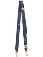 Tory Burch - Studded Bag Strap - Women - Leather/brass - One Size, Blue, Leather/brass