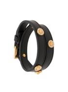 Versace Medusa Leather Bracelet - Black