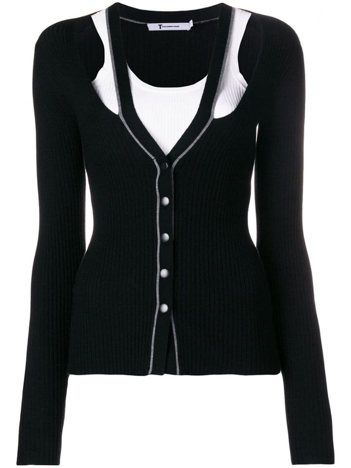 Alexander Wang Cut Out Halter Cardigan - Black