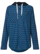 Prps Checked Buttoned Hoodie - Blue