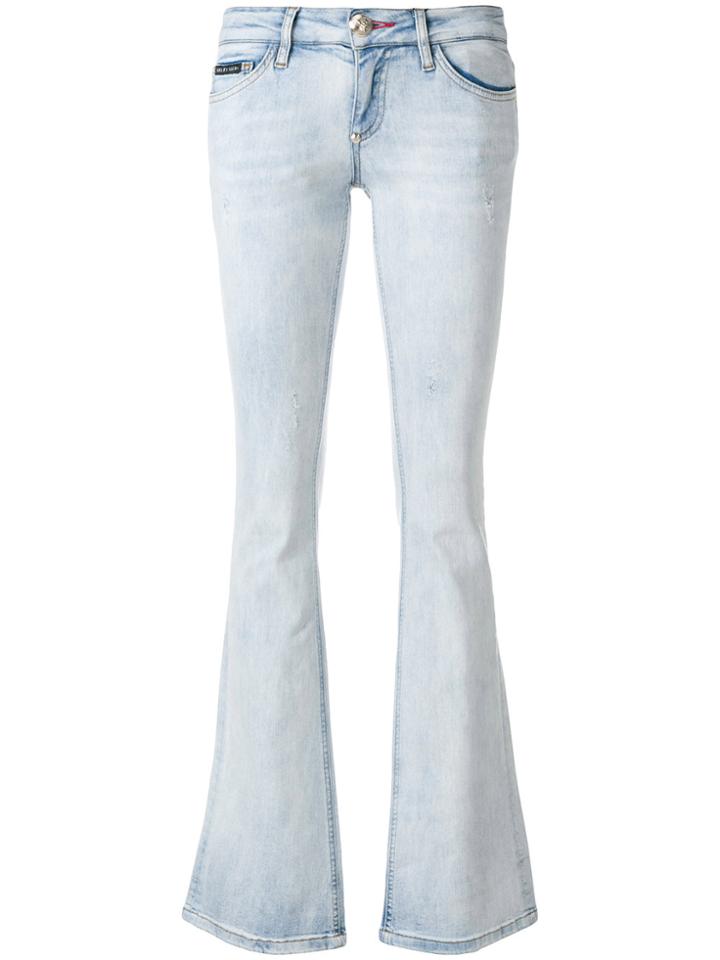 Philipp Plein Wide Flared Jeans - Blue