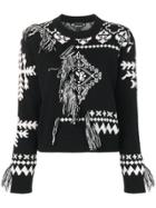 Just Cavalli Tassel Edge Knitted Jumper - Black