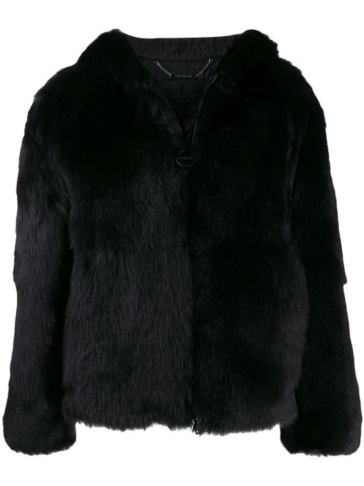 Givenchy Oversized Shearling Coat - Black