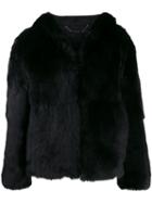 Givenchy Oversized Shearling Coat - Black