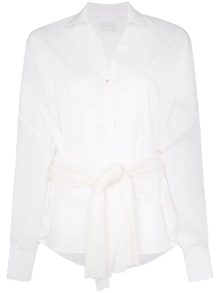Esteban Cortazar Belted Waist Shirt - White