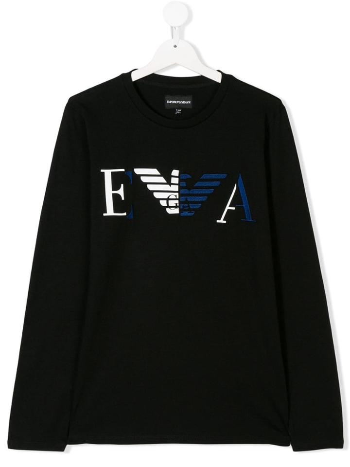 Emporio Armani Kids Teen Logo T-shirt - Black