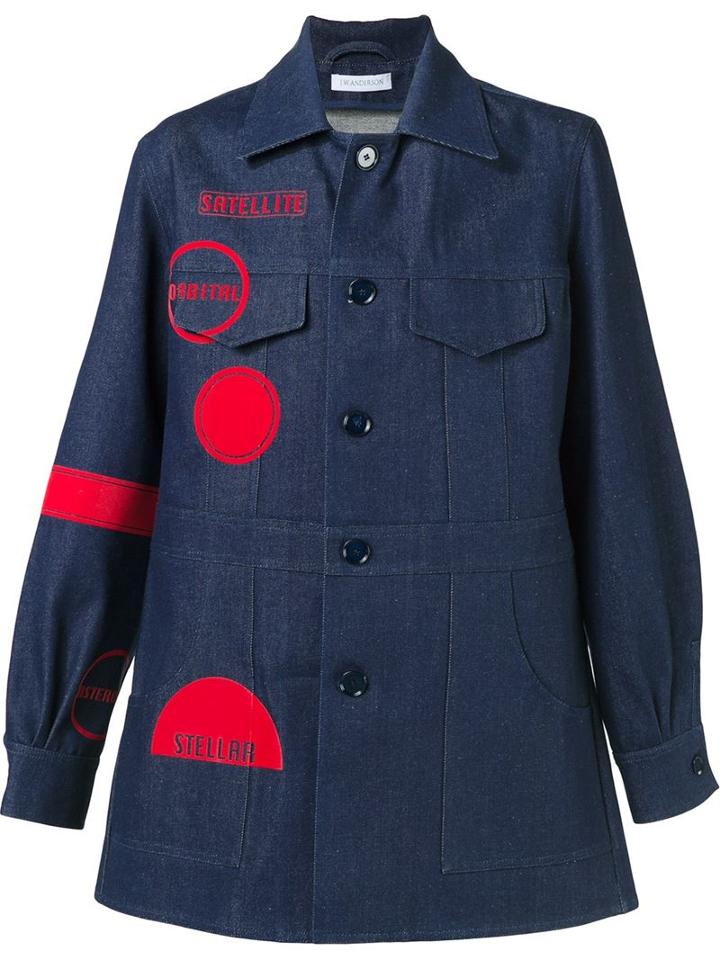 J.w. Anderson Space Motif Denim Coat