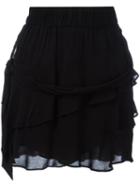 Iro Tiered Ruffle Skirt, Women's, Size: 40, Black, Rayon