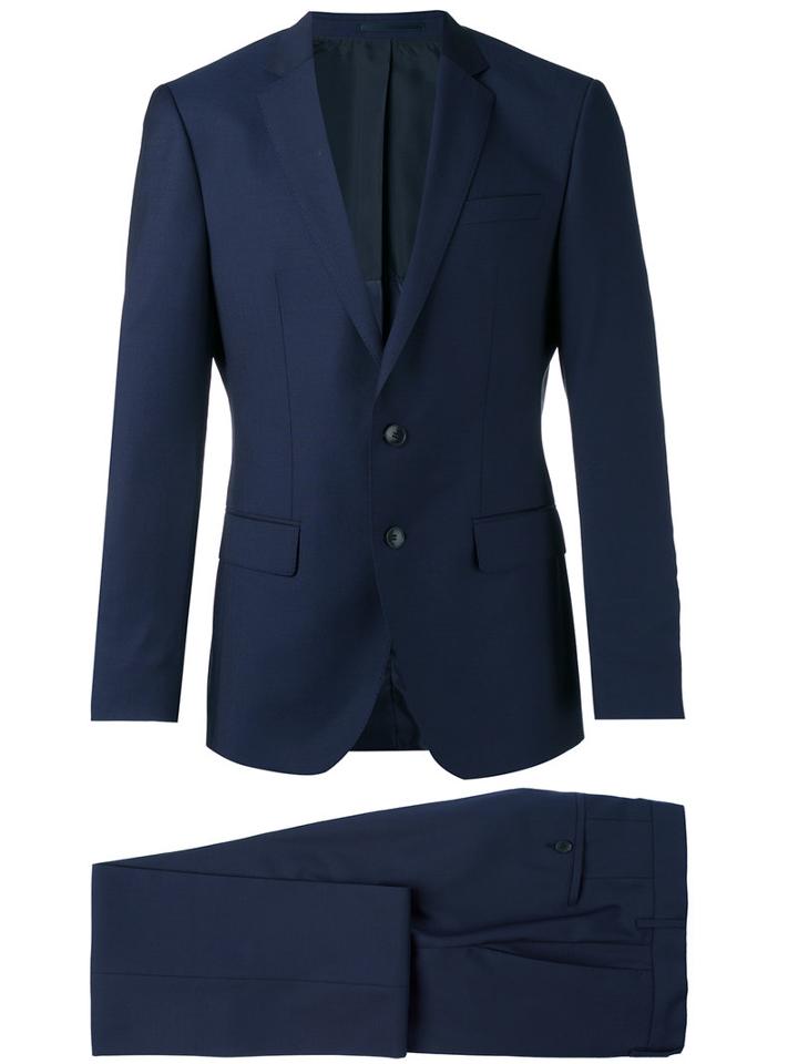 Boss Hugo Boss Two Piece Suit, Men's, Size: 56, Blue, Virgin Wool/cupro