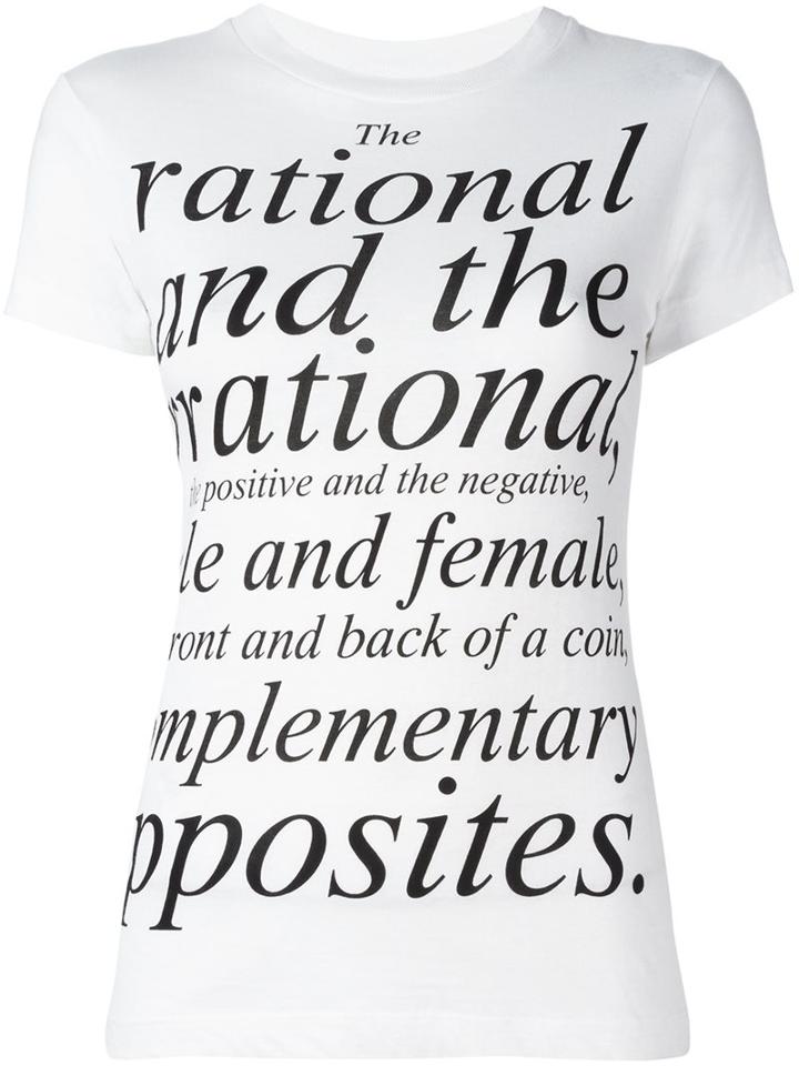Moschino Vintage Quote Printed T-shirt