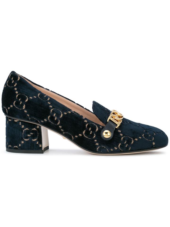 Gucci Sylvie Gg Mid-heel Pumps - Blue