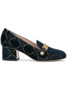 Gucci Sylvie Gg Mid-heel Pumps - Blue