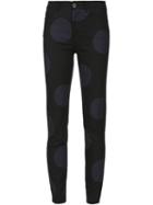 Vivienne Westwood Anglomania Polka Dot Skinny Jeans, Women's, Size: 46, Black, Cotton/spandex/elastane
